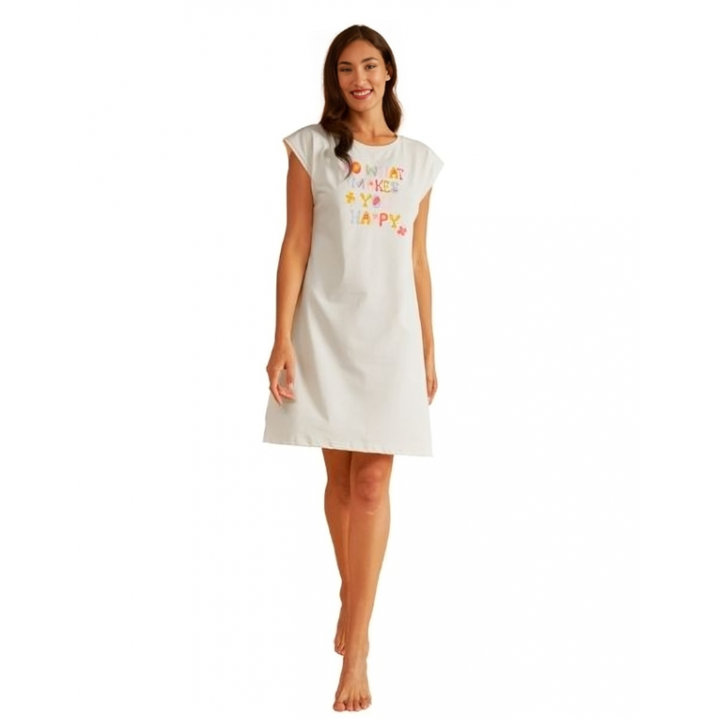 Harmony Women s Summer Nightdress Happy Design