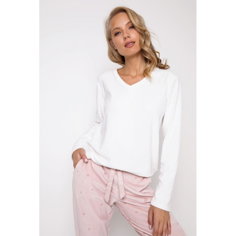 Aruelle Women's Amanda Velvet Heart Print Pyjama Set 