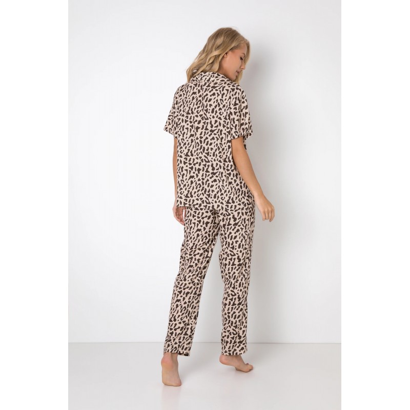 Aruelle Women s Short Sleeved Pajamas With Buttons  Animal Ashley Design