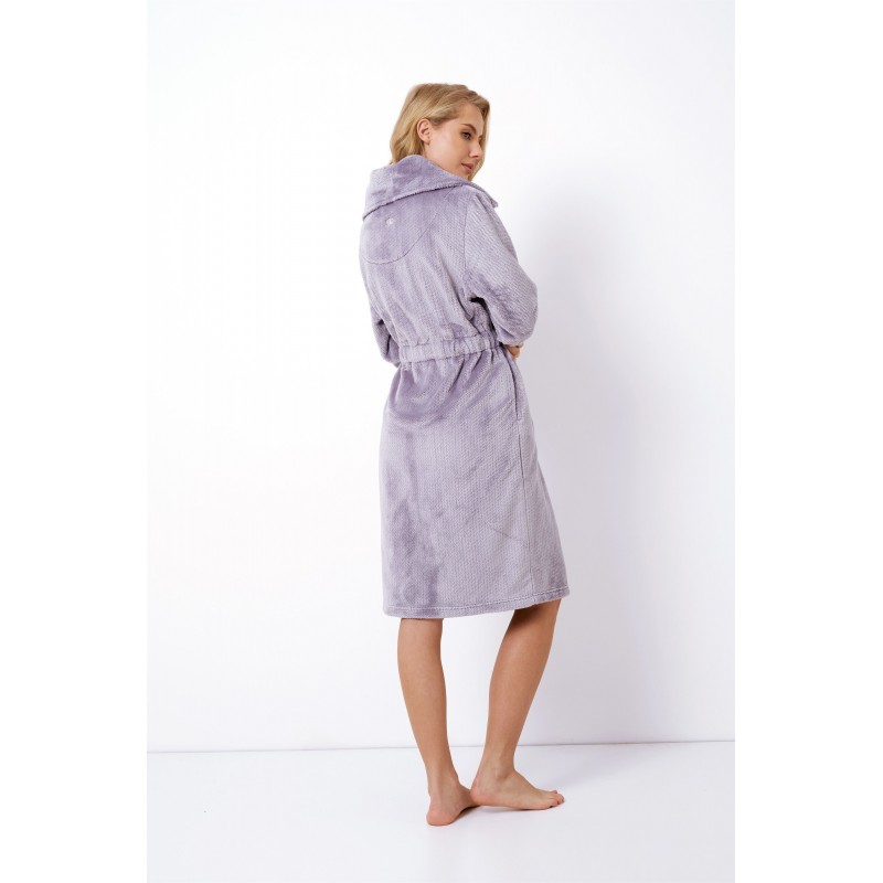 Aruelle Γυναικεία Ρόμπα Fleece Midi Με Φερμουάρ & Ρυθμιζόμενη Σατέν Ζώνη Adie