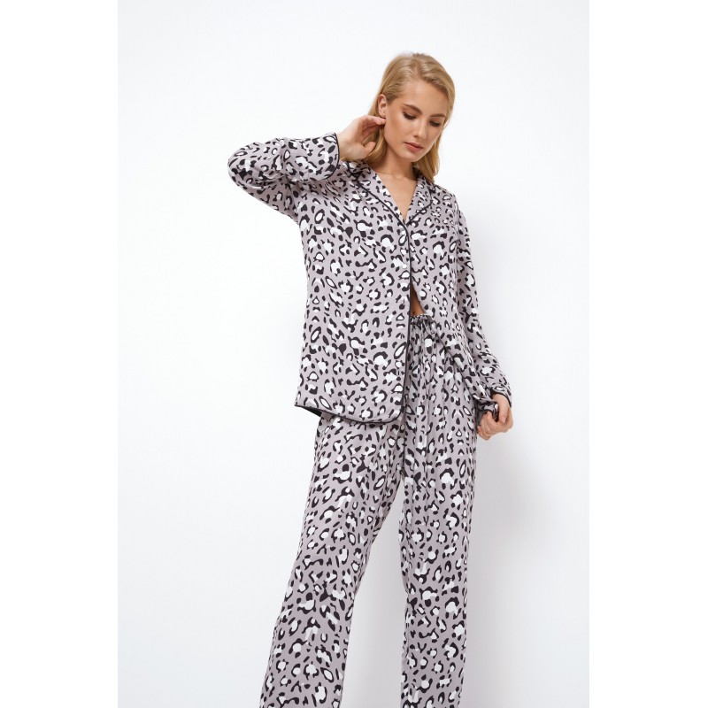 Aruelle Women s Buttoned Pajamas Animal Print Valencia