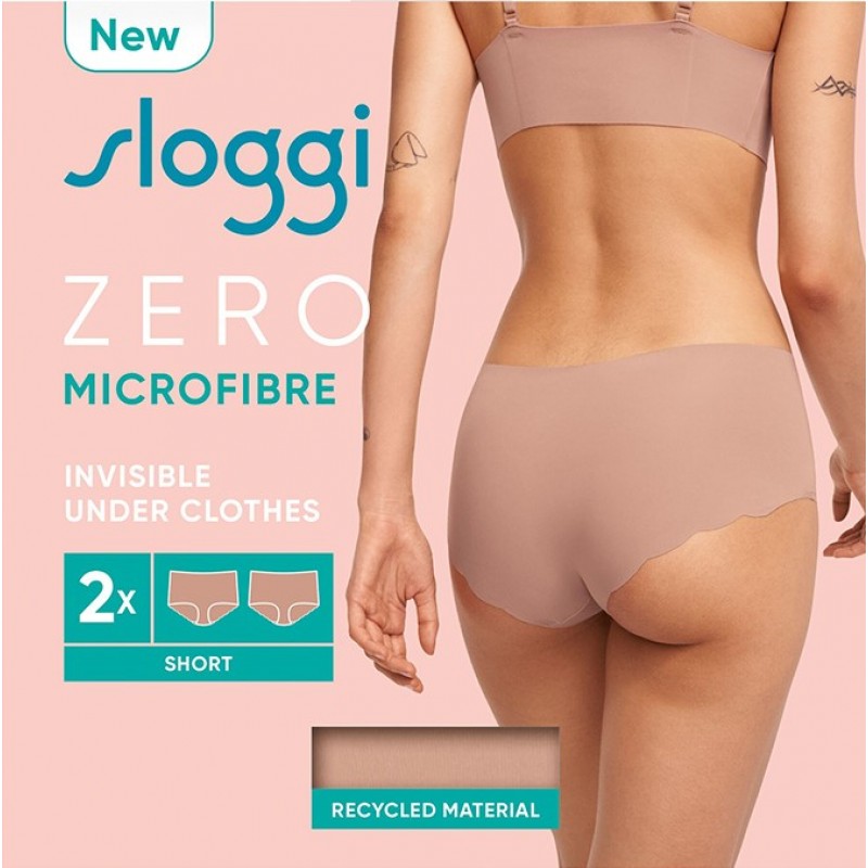 Sloggi Women s Invisible Boxer Slip Zero Microfibre Short 2.0 2 Pack