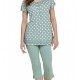 Zen Women s  Viscose Summer Pajamas Capri Pants Daisy Design