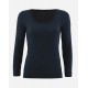 Blackspade Women's Thin Thermal Open Lace Neck Shirt 