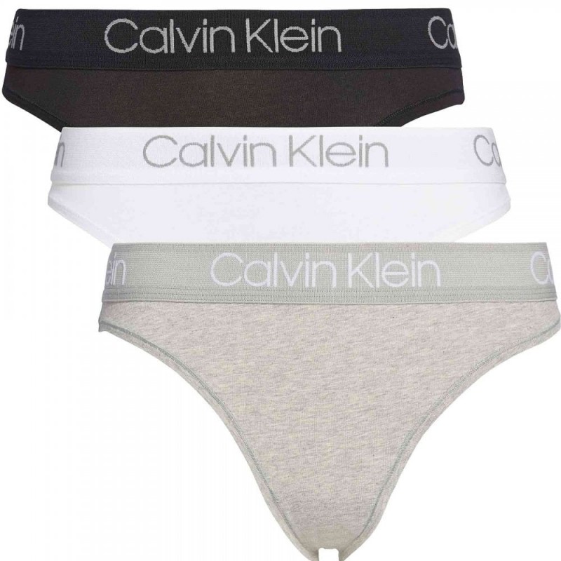 Calvin Klein Γυναικείο Σλιπ High Leg Tanga Σετ 3 Τεμάχια