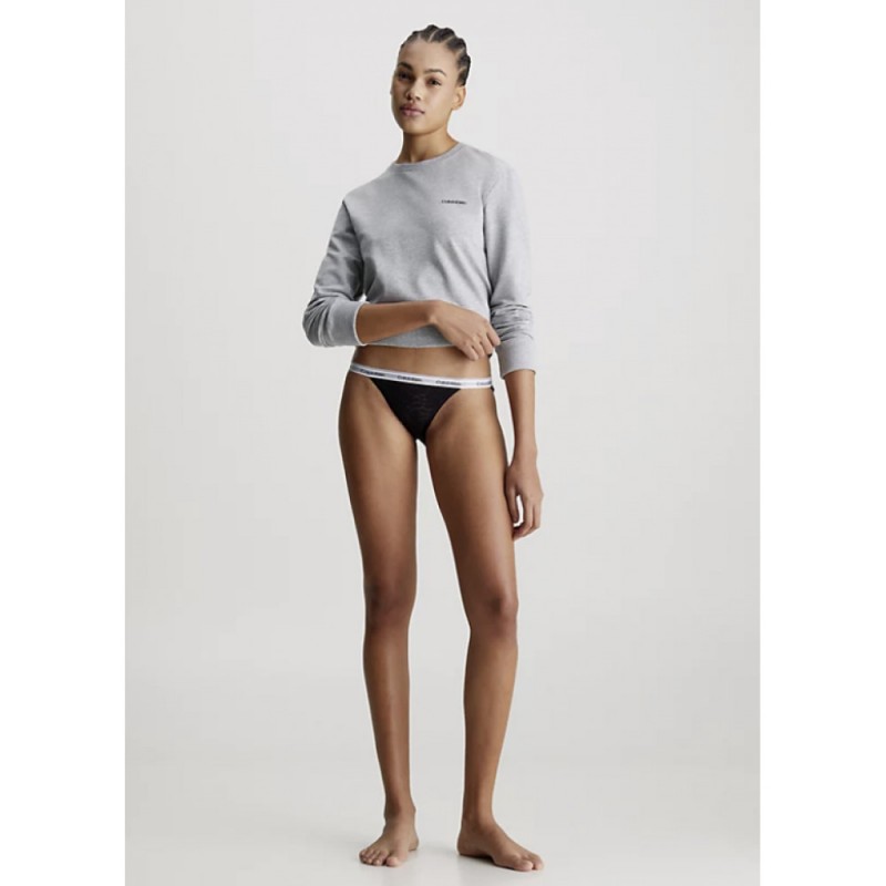 Calvin Klein Γυναικείο Slip Tanga Απο Δαντέλα Με Λεπτό Λάστιχο Στο Πλάι