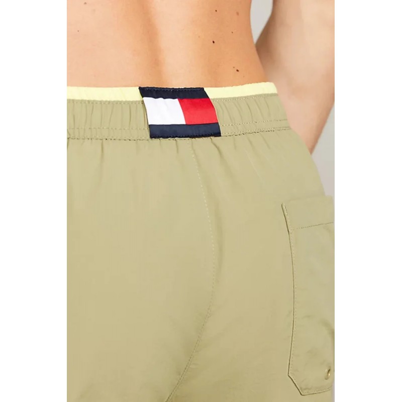 Tommy Hilfiger Ανδρικό Μαγιό Σόρτς Με Τσέπες & Κορδόνι Ρύθμισης Μονόχρωμο