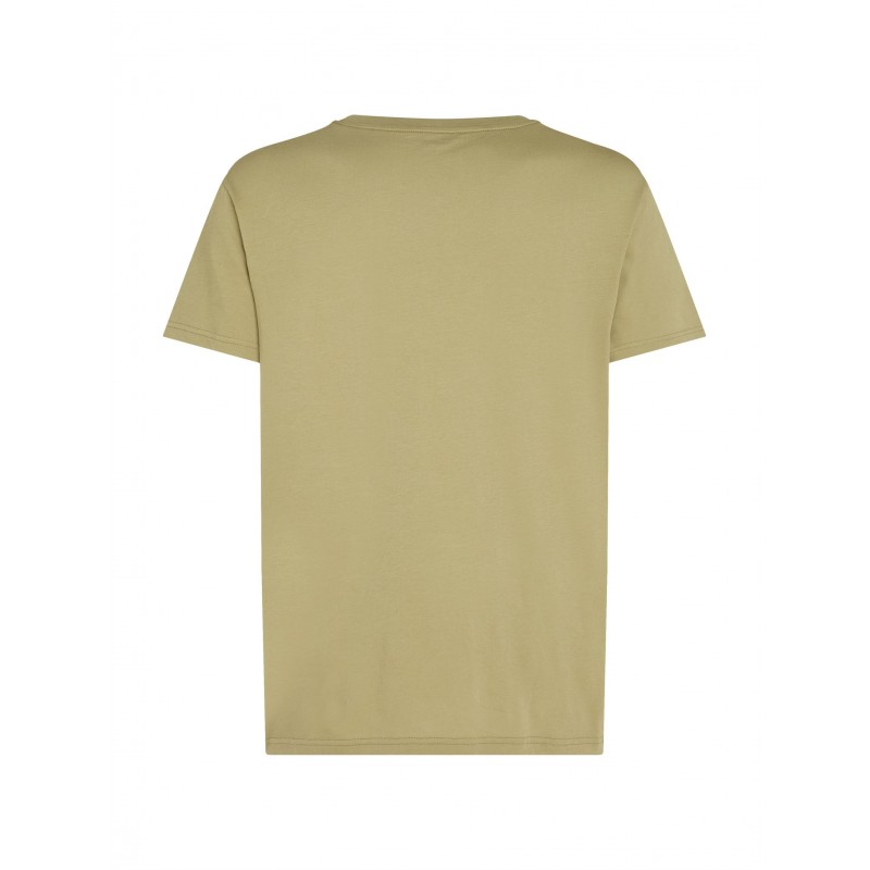 Tommy Hilfiger Ανδρικό Βαμβακερό T - Shirt Μονόχρωμο Με Κοντό Μανίκι