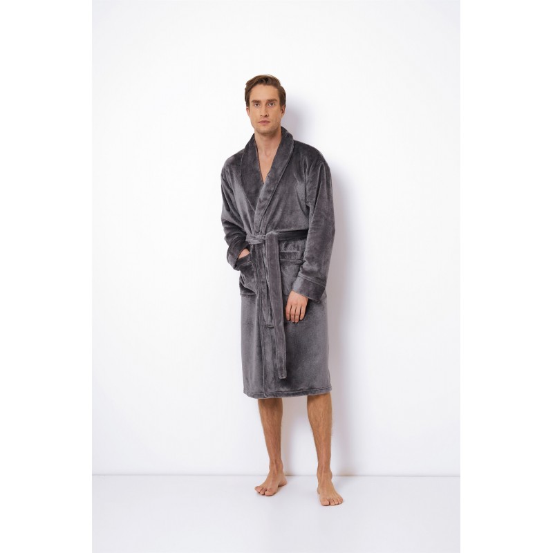 Aruelle Men s Long Fleece Robe With Belt Henry Design