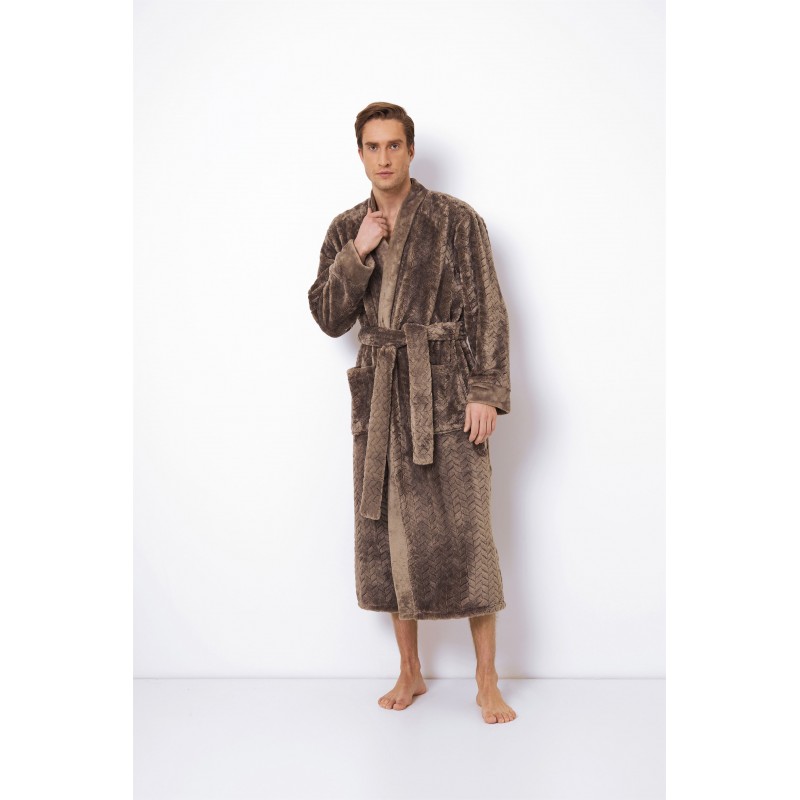 Aruelle Men s Long Fleece Robe Mason Design