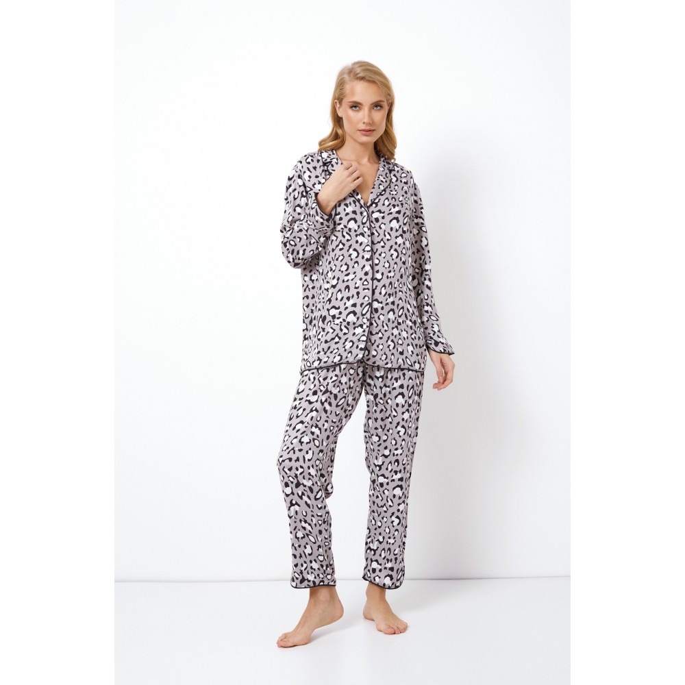 Aruelle Women s Buttoned Pajamas Animal Print Valencia