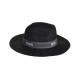 Ble Men's Black Straw Hat With Grey Ribbon