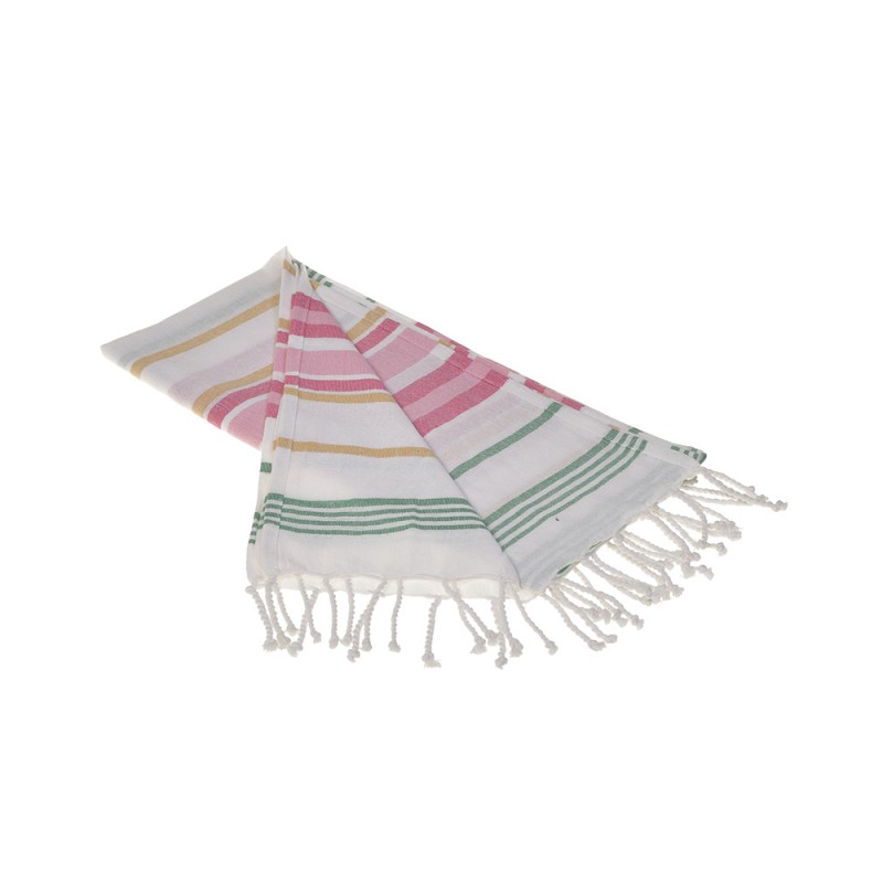 Ble Cotton Pestemal Beach Towel With Bottom Stripes 90*180