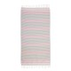 Ble Γυναικεία Πετσέτα Θαλάσσης Pestemal Σε Γκρι - Ροζ Χρώμα Με Λευκές Ρίγες  90*180