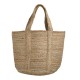 Ble Women's Straw Woven Bag with Silver Details 38*25*33/50