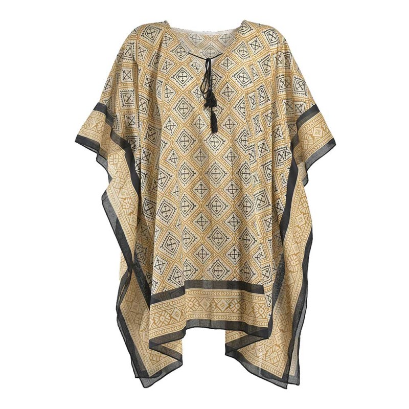 Ble Women s Cotton Kaftan Brown Pattern