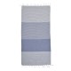 Ble  Πετσέτα  Θαλάσσης Pestemal Σε Μπλε  -  Λευκό Χρώμα Με Ρίγες  90*180