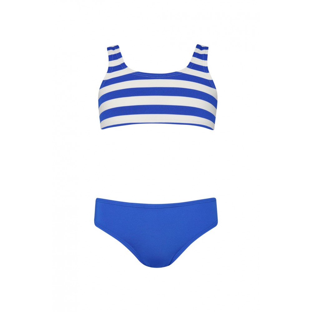 Blu4u Girls Swimwear Set Navy Stripes