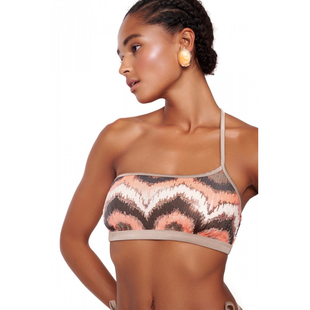 Bluepoint Women s Swimwear Strapless Top One Shoulder Champagne Cocktail