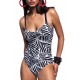 Bluepoint Women s One Piece Swimwear Cup C Printed Ultra Chic