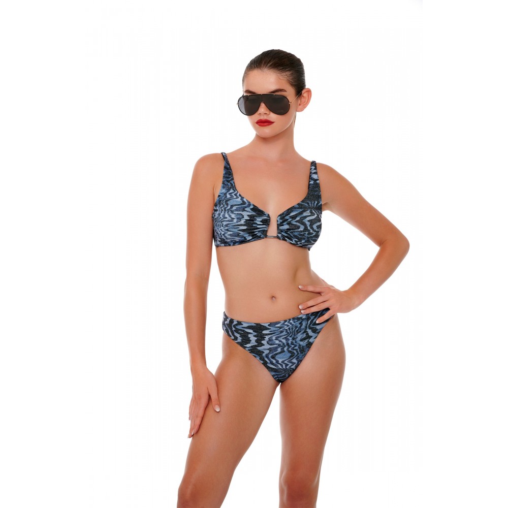 Bluepoint Women s Lurex Slip Swimwear Water Gate Silver
