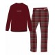 Calvin Klein Solid Color Men's Pyjama Set With Plaid Pants