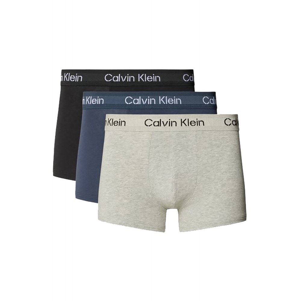Calvin Klein Ανδρικό Μπόξερ Σε Σετ 3 Τεμάχια Stencil Logo Cotton Stretch