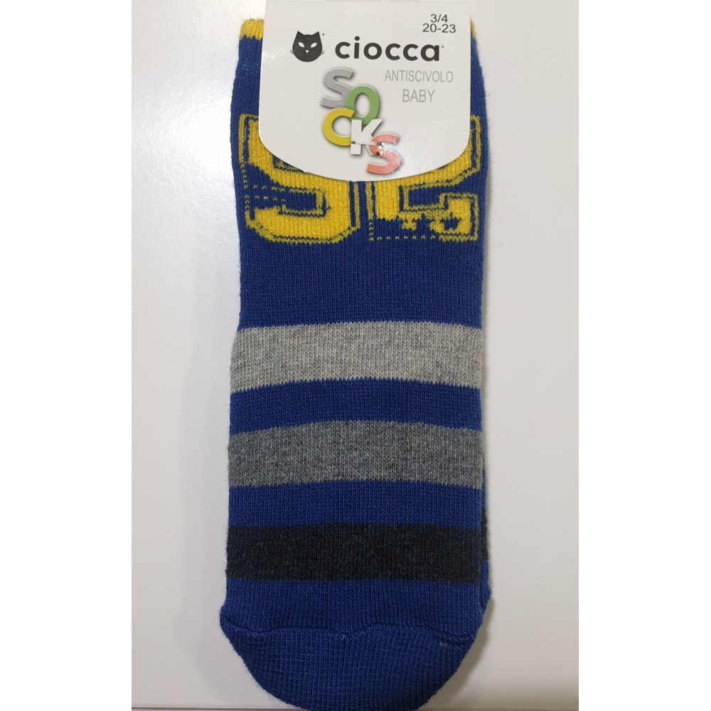 Ciocca Kids Bebe Boys’ Slipper Socks With Number 52 Print
