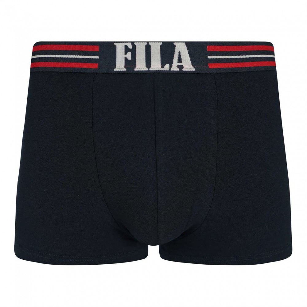 Fila Men s Cotton Boxer 2 Pack Rubber With Stripes & Logo