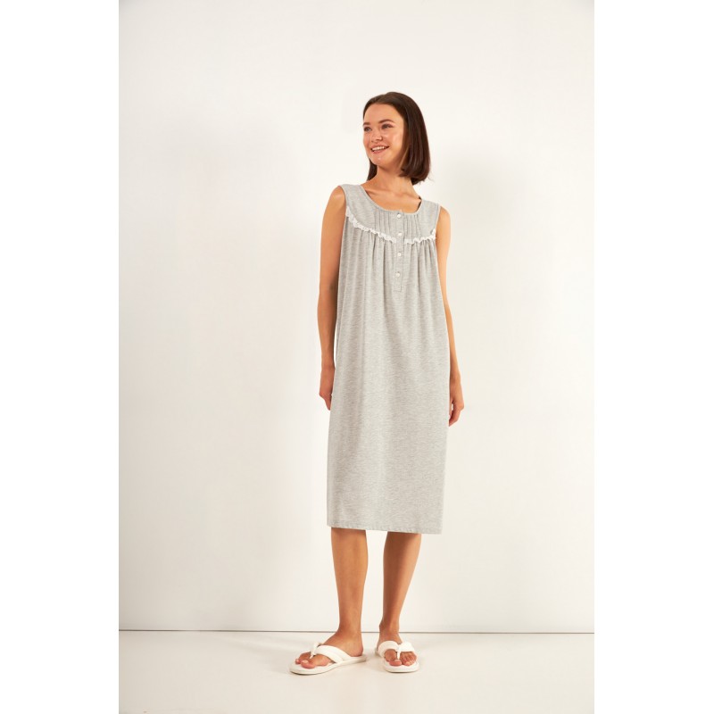 Harmony Women s Satin Nightdress With Lace Details