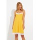 Harmony Women s Nightdress With Straps Yellow Polka Dot