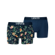 Levis Men s Cotton Boxer s 2 Pack Navy Floral Design