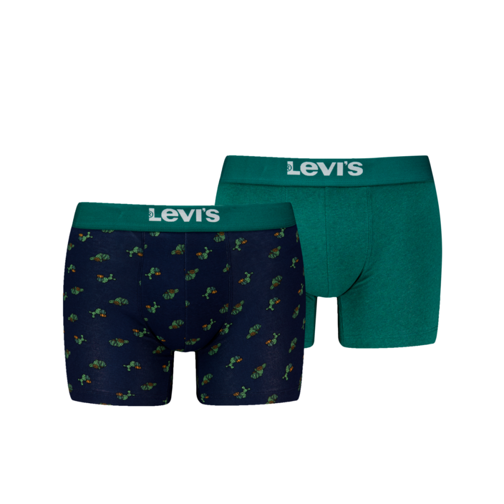 Levis Men s Organic Cotton Boxer s 2 Pack Navy - Green