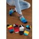 Me We Ανδρική Κοντή Βαμβακερή Κάλτσα Sneaker - Τερλίκι Με Έντονα Χρώματα & Φαρδιές Ρίγες