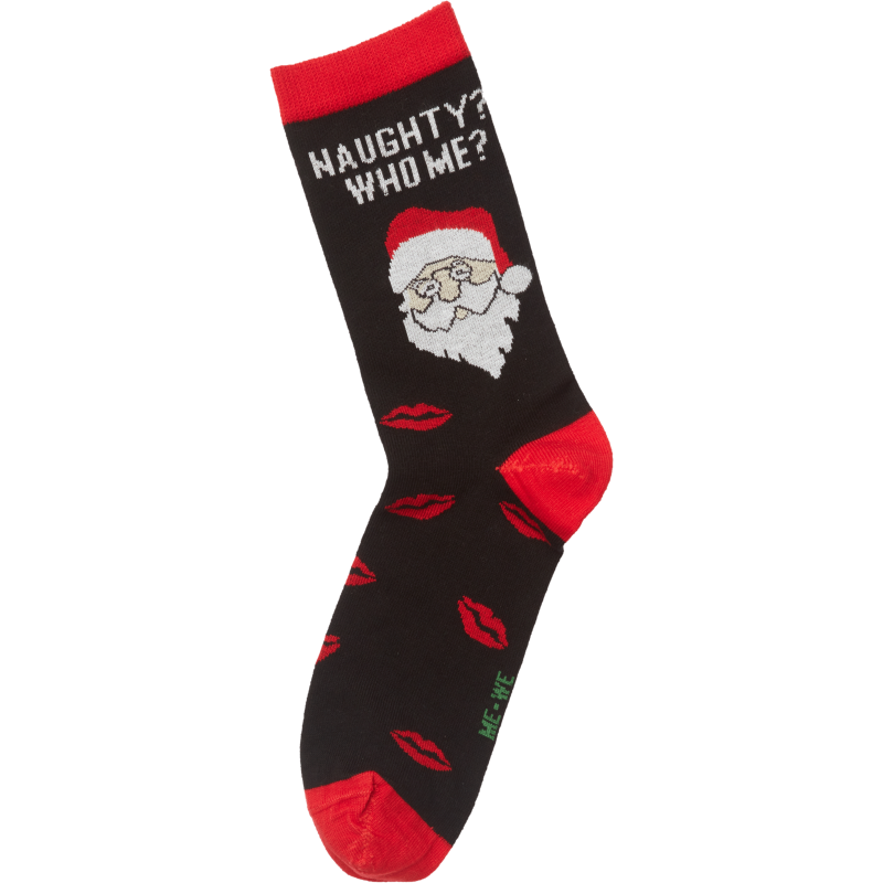 Me we Γυναικεία Χριστουγεννιάτικη Κάλτσα Με Σχέδιο Santa Naughty