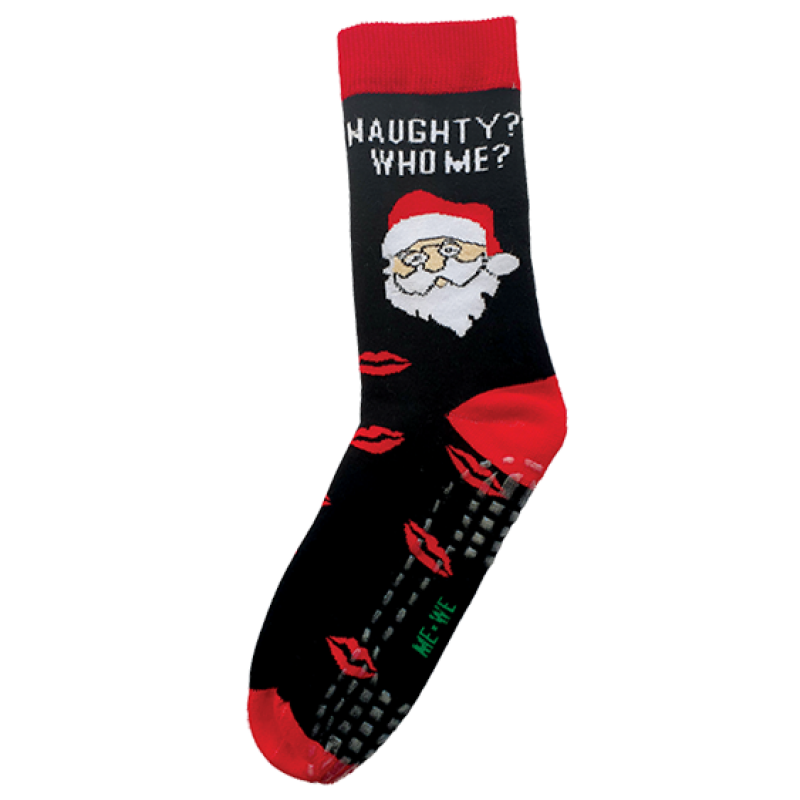Me we Women's Santa Naughty Christmas Slipper Socks  