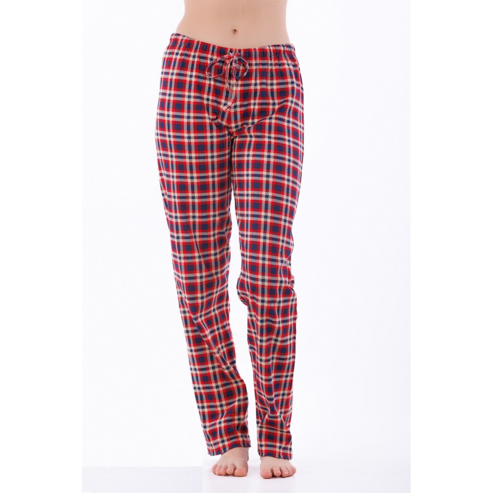 Mei Women s Cotton Pajama Pants Plaid Design