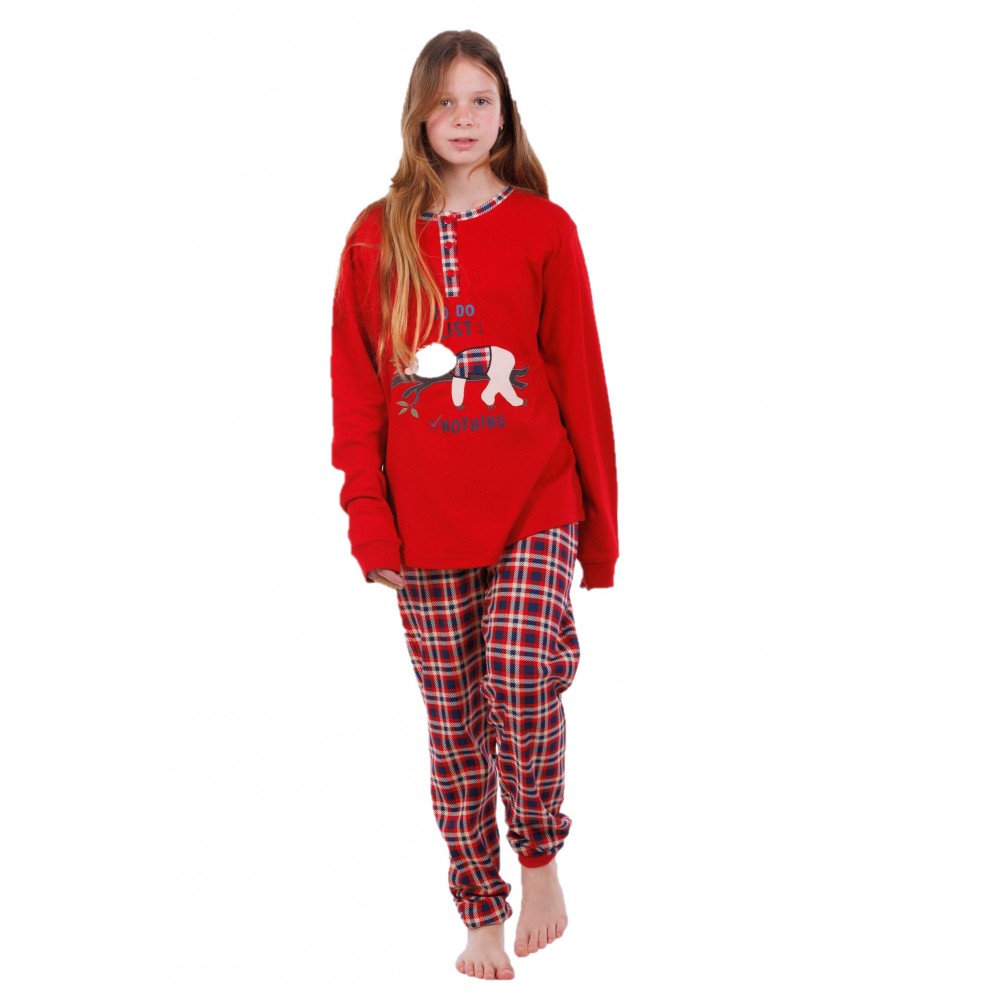 Mei Kids Unisex Pajamas Plaid Design