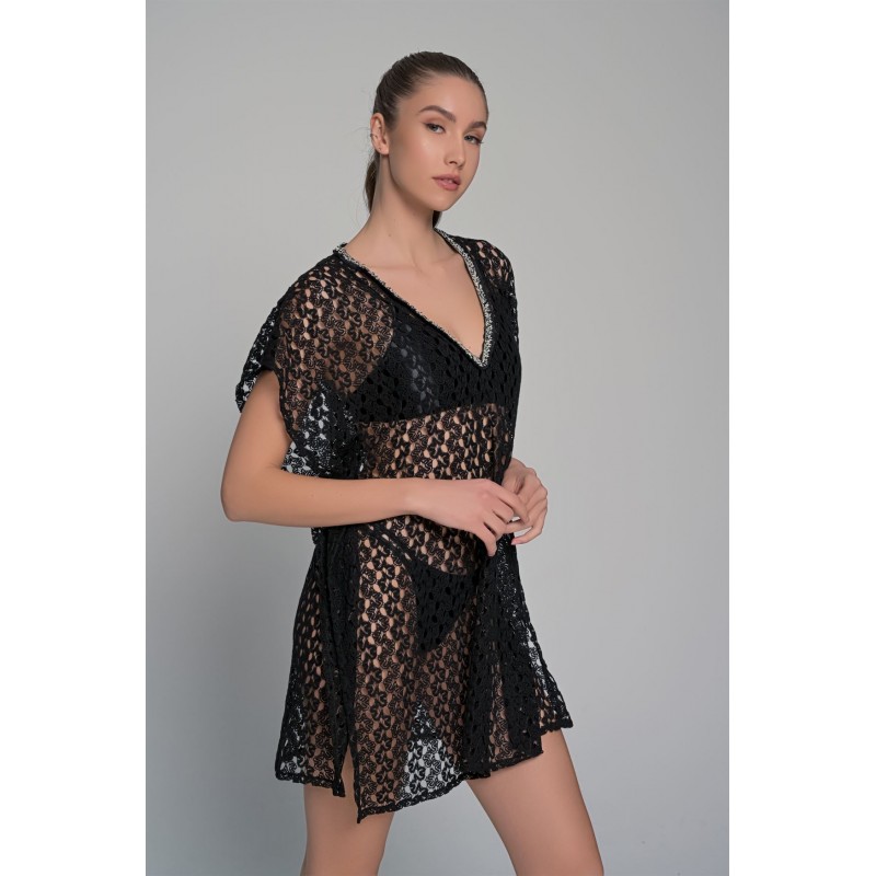 Milena Women s Lace Kaftan V Neckline