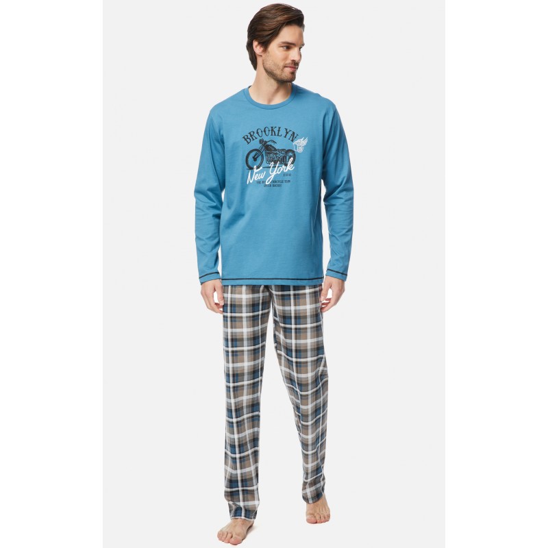 Minerva Men's Brooklyn Plaid Pants Pyjama Set 