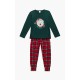 Minerva Girls X-Mas Bear Green Pine Cotton Pajamas