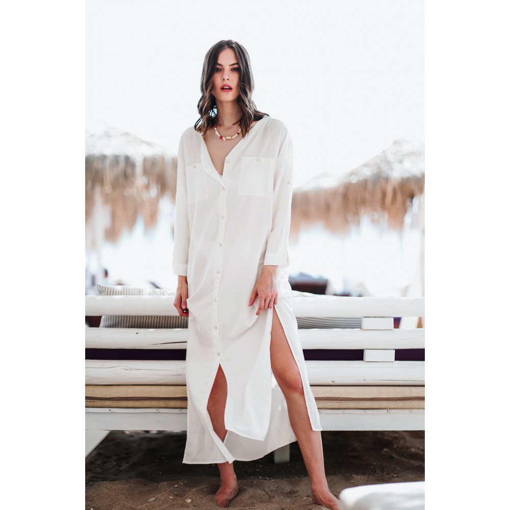 Solano Γυναικειό Πλεκτό Φορέμα Παραλίας Κοντό Levia