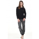Zen By Daisy Women's Solid Color Pyjama Set with Stars Print on Pants